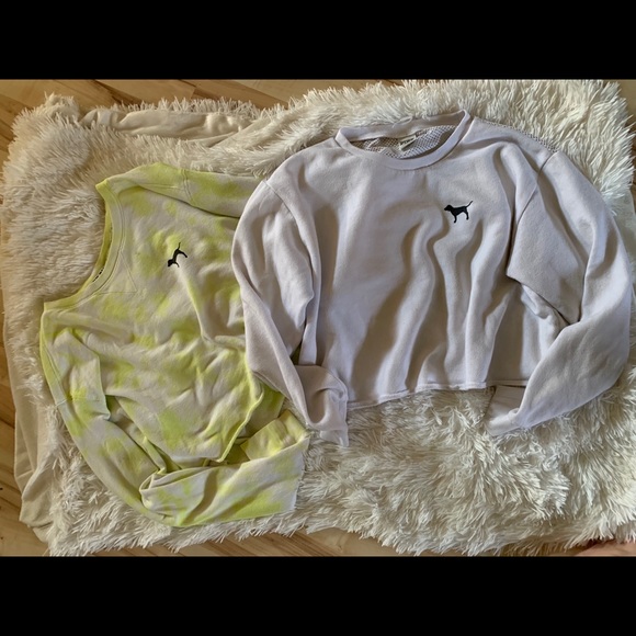 PINK Victoria's Secret Tops - Vs pink crop sweater bundle